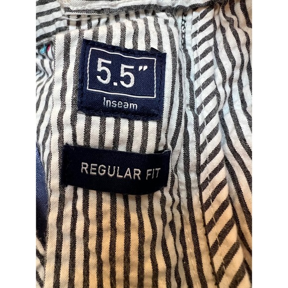 Chubbies Seersucker Shorts Mens Large 5.5" Inseam Gray Flamingo Racers Stripe - Picture 6 of 10